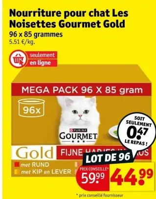 Offre: Nourriture pour chat Les Noisettes Gourmet Go