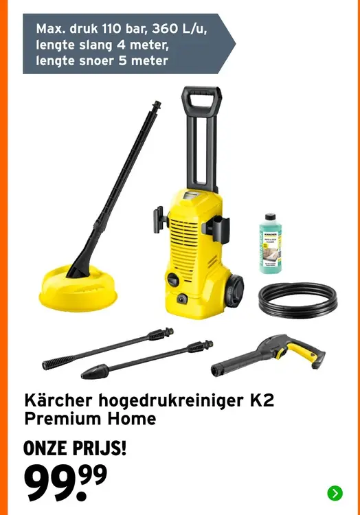 Aanbieding: Kärcher hogedrukreiniger K2 Premium Home
