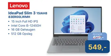 Aanbieding: IdeaPad Slim 3 151AH8 83EROOLWMH
