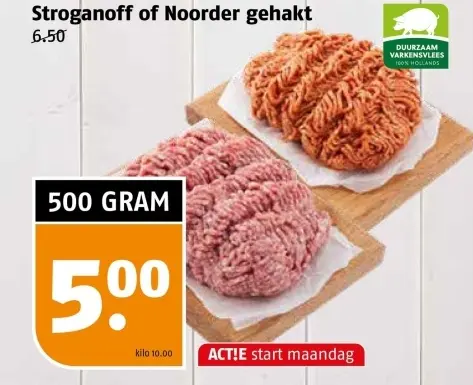 Aanbieding: Stroganoff of Noorder gehakt