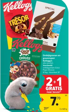Aanbieding: Ontbijtgranen en graanrepen Kellogg's