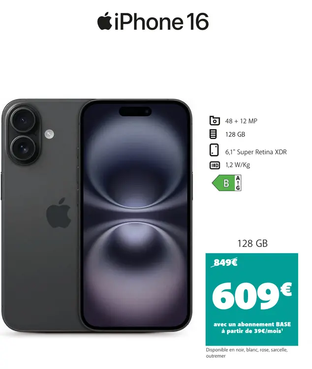 Offre: iPhone 16