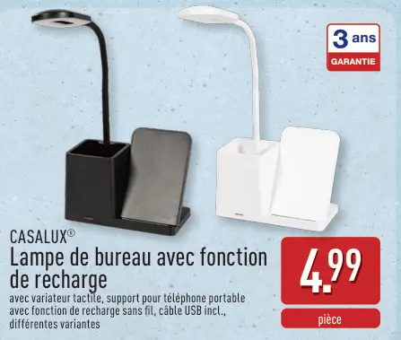 Offre: Lampe de bureau avec fonction de recharge
