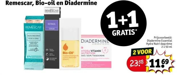 Aanbieding: Remescar, Bio-oil en Diadermine