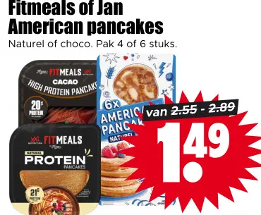 Aanbieding: Fitmeals of Jan American Pancakes