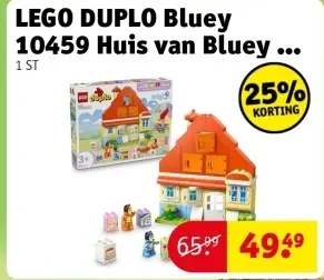 Aanbieding: LEGO DUPLO Bluey 10459 Huis van Bluey en haar Familie met Geheugenspel