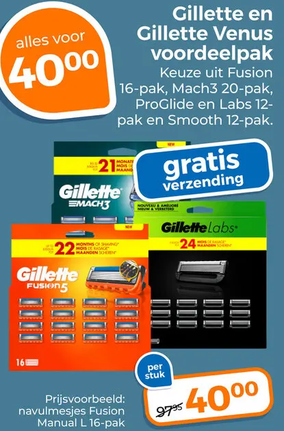 Aanbieding: Gillette en Gillette Venus voordeelpak