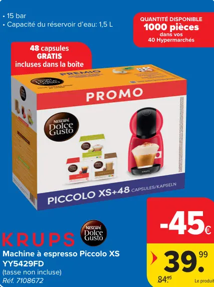 Offre: Machine à espresso Piccolo XS
