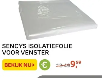 Aanbieding: SENCYS ISOLATIEFOLIE VOOR VENSTER