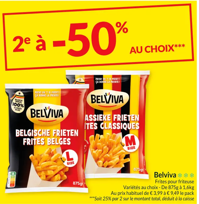 Offre: Frites pour friteuse