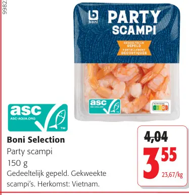 Promotie: Party scampi