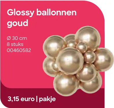Promotie: Glossy ballonnen goud