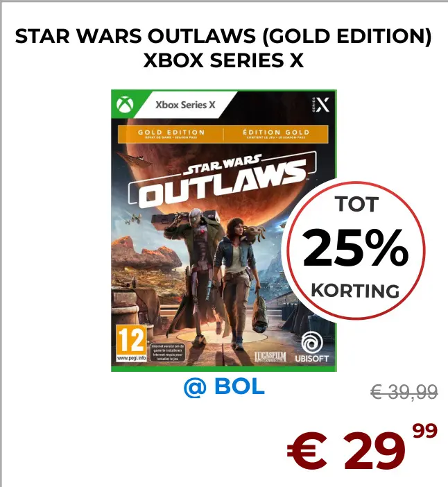 Aanbieding: Star wars outlaws (gold edition) Xbox series