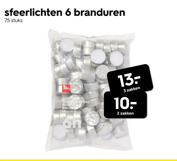 Aanbieding: sfeerlichten 6 branduren