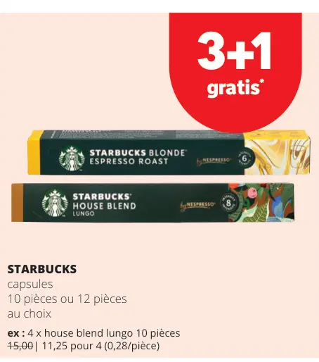 Offre: STARBUCKS capsules