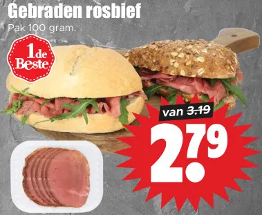 Aanbieding: Gebraden rosbief