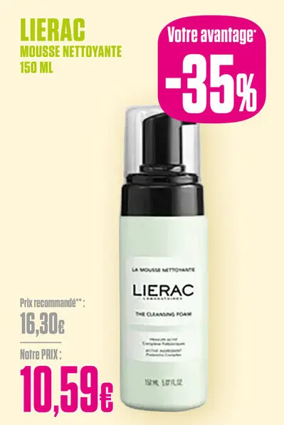 Offre: Lierac Mousse nettoyante