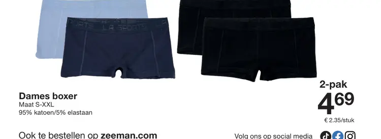 Promotie: Dames boxer