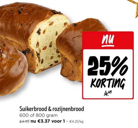 Promotie: Suikerbrood & rozijnenbrood