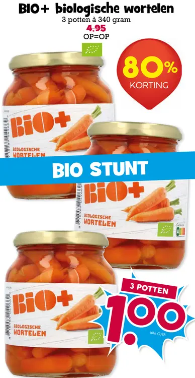 Aanbieding: Biologische wortelen