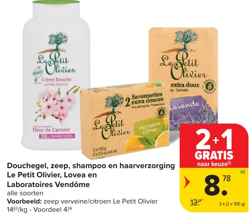 Promotie: Douchegel, zeep, shampoo en haarverzorging