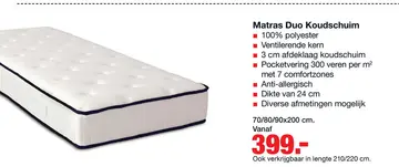 Aanbieding: Matras Duo koudschuim