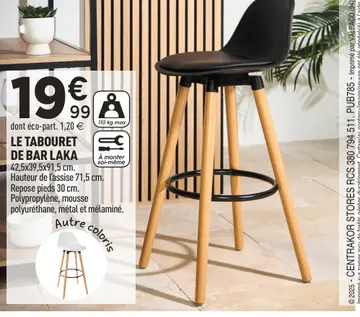 Offre: Le tabouret de bar laka