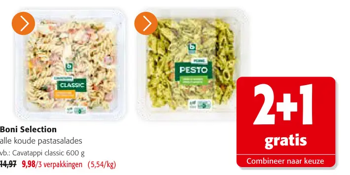 Promotie: alle koude pastasalades