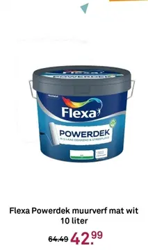 Aanbieding: Flexa Powerdek muurverf mat wit
