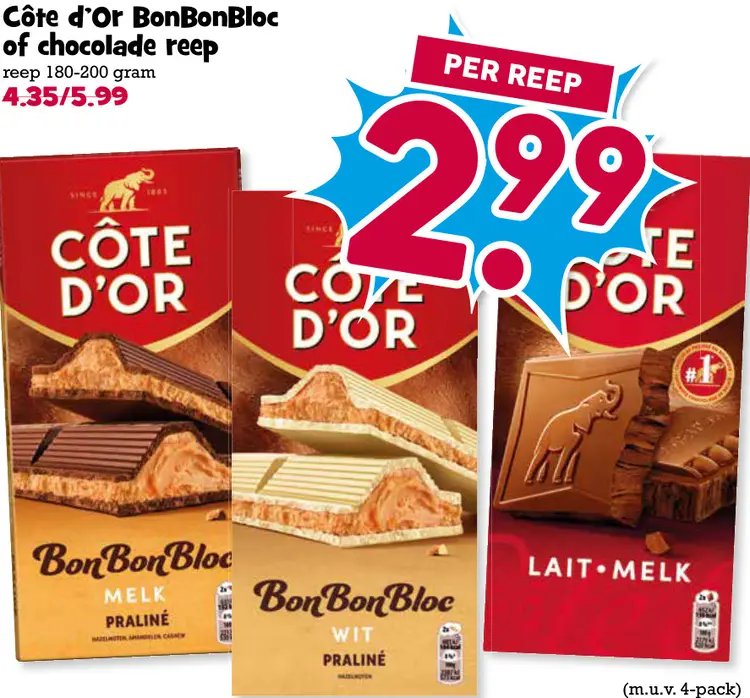 Aanbieding: BonBonBloc of chocolade reep