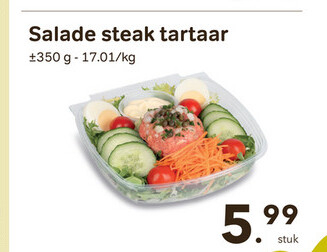 Aanbieding: Salade steak tartaar