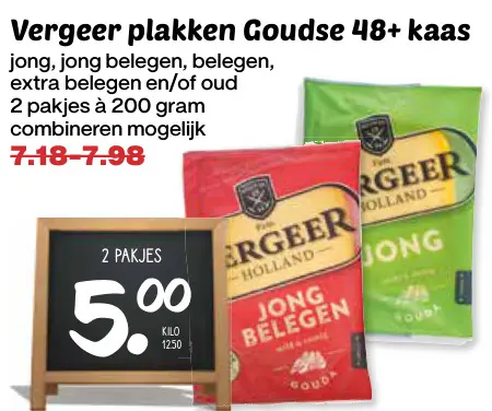 Aanbieding: Plakken Goudse 48+ kaas