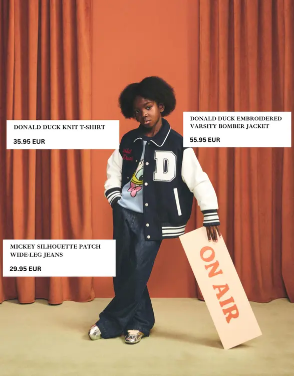 Aanbieding: Donald duck embroidered varsity bomber jacket