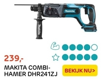 Aanbieding: MAKITA COMBI-HAMER DHR241ZJ