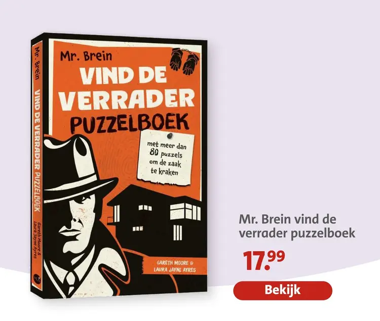 Aanbieding: Mr. Brein vind de verrader puzzelboek