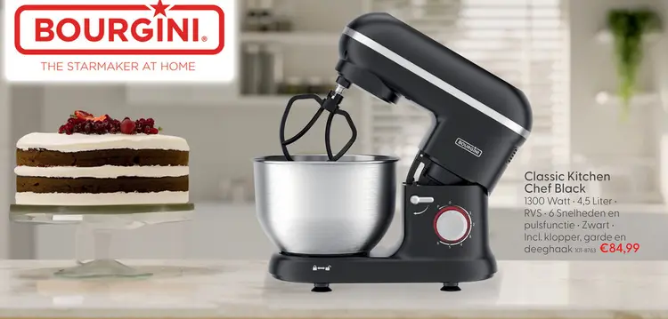 Aanbieding: Bourgini classic kitchen chef black