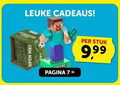 Aanbieding: Minecraft figure and football spinner