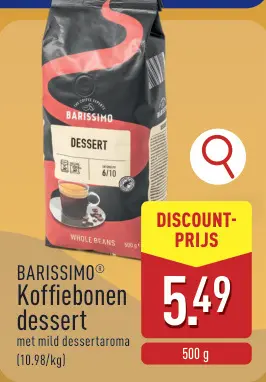 Promotie: Koffiebonen dessert
