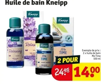 Offre: Huile de bain Kneipp