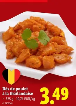 Offre: Dés de poulet à la thaïlandaise