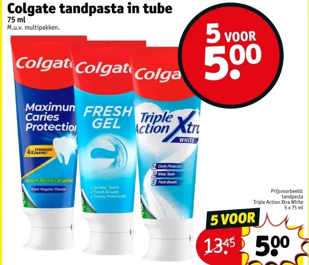 Aanbieding: Colgate tandpasta in tube
