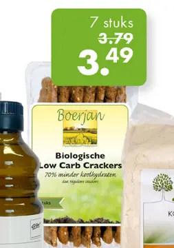 Aanbieding: Biologische low carb crackers