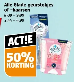 Aanbieding: Glade geurstokjes of -kaarsen
