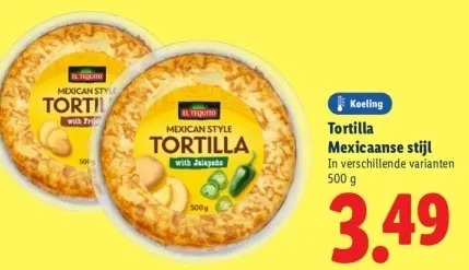 Aanbieding: Tortilla Mexicaanse stijl