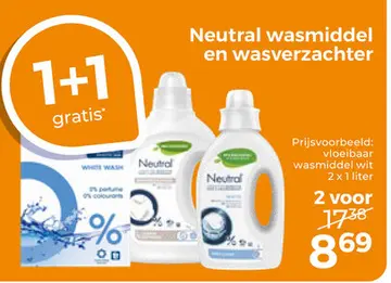 Aanbieding: Neutral wasmiddel en wasverzachter