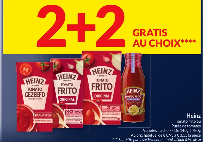 Offre: Tomato frito ou Purée de tomates