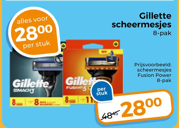 Aanbieding: scheermesjes Gillette