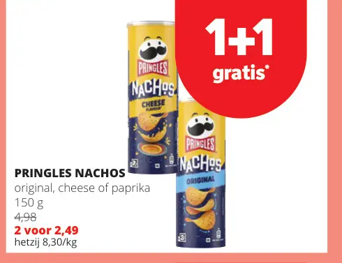 Promotie: Nachos original, cheese of paprika