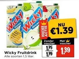 Aanbieding: Wicky Fruitdrink