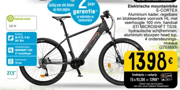 Aanbieding: Elektrische mountainbike E-CORTEX